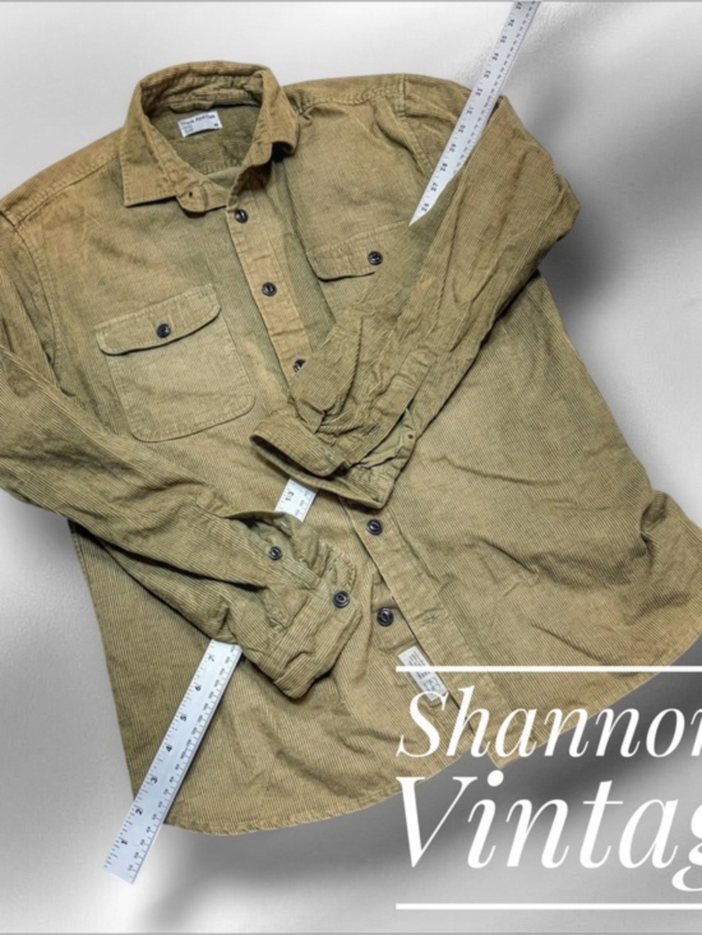 Frank And Oak Oversized Men’s sz Small Organic Cotton/Linen Corduroy Shirt A50